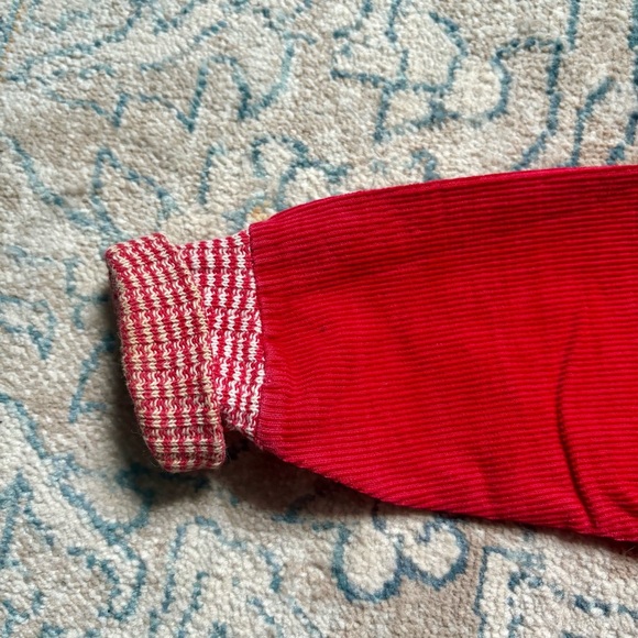 Vintage Sears Baby Corduroy Jumpsuit Jumper 12 Months Red Retro 70’s Photos - Picture 5 of 7